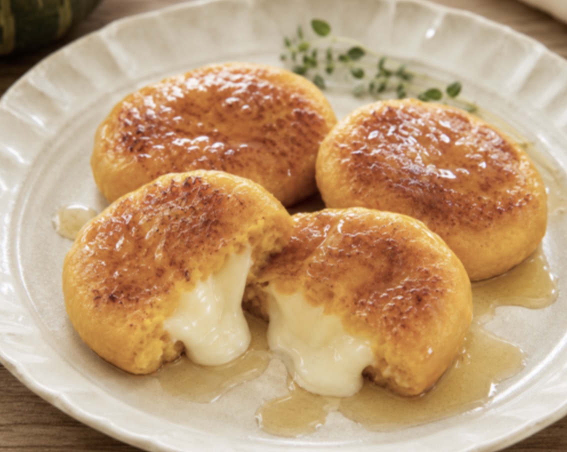 チーズかぼちゃ団子のバター焼き