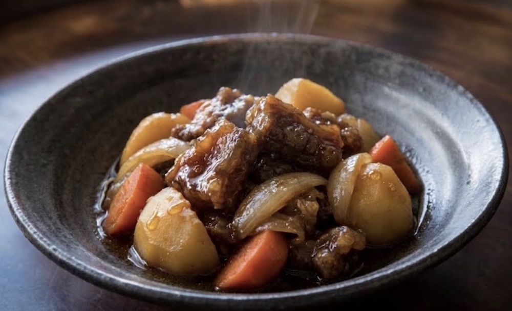 牛すじ肉の肉じゃが