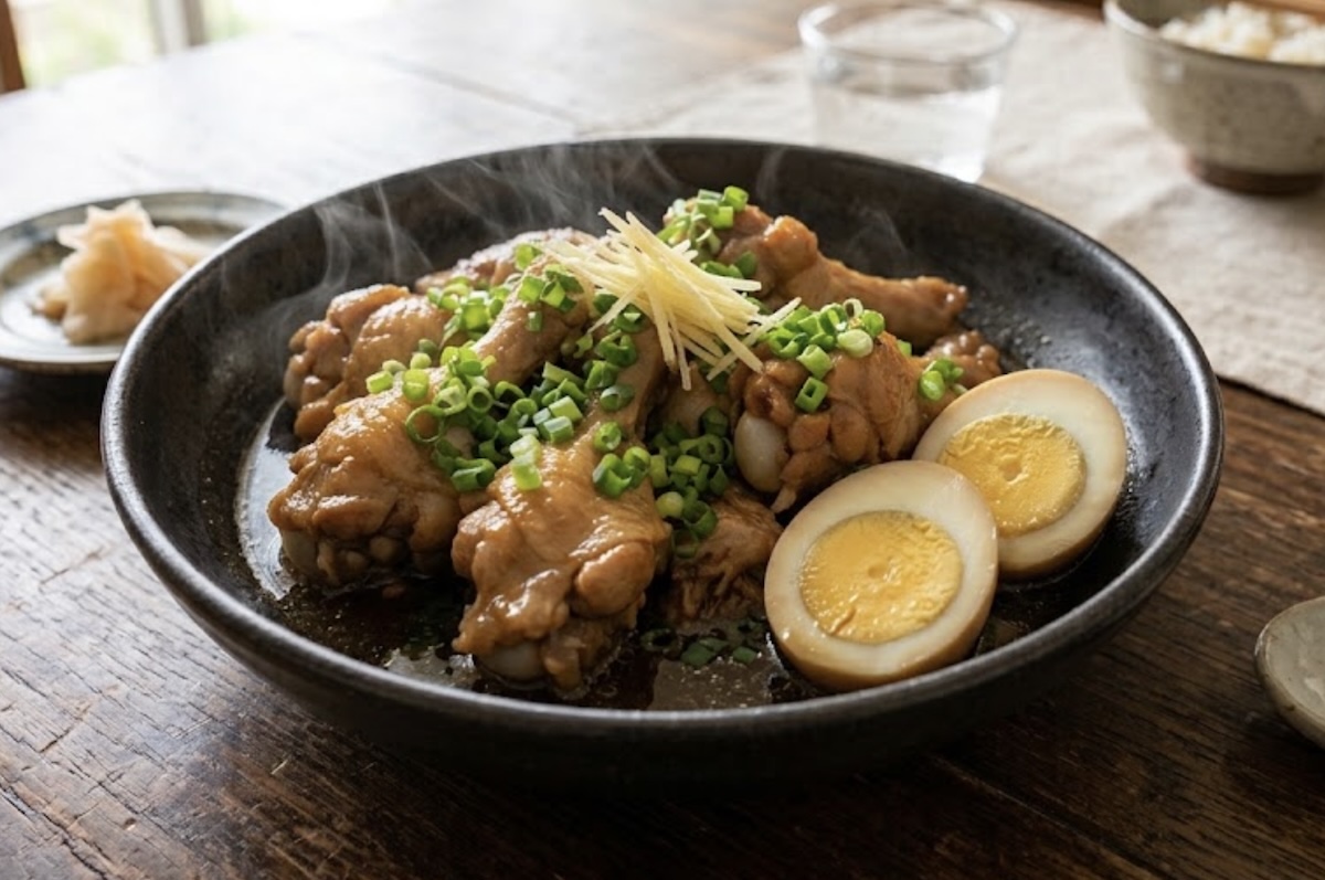 鶏手羽元肉と卵の酢煮
